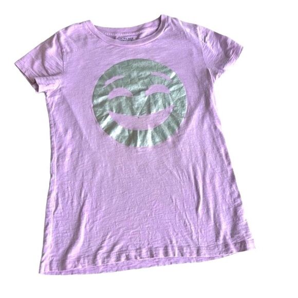 🌴 Crewcuts Lavender Smiley Face T-Shirt (Size 14) - Picture 3 of 13